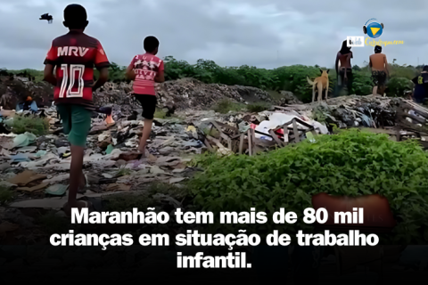 Maranhão tem mais de 80 mil crianças em situação de trabalho infantil.