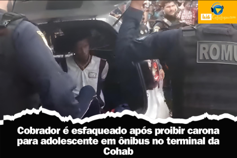 Cobrador é esfaqueado após proibir carona para adolescente em ônibus no terminal da Cohab