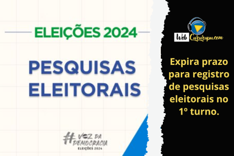 Expira prazo para registro de pesquisas eleitorais no 1º turno